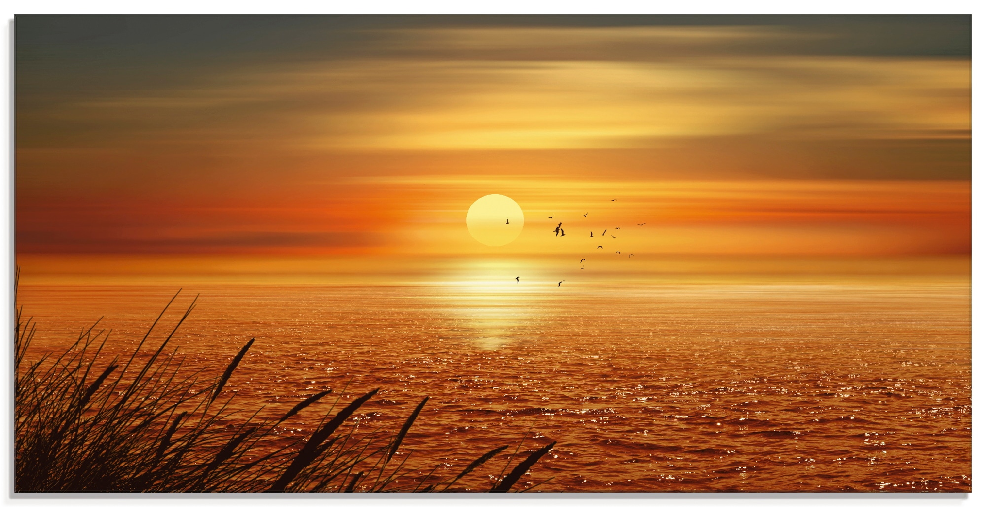 Artland Glasbild »Sonnenuntergang über dem Meer« Sonnenaufgang & -untergang 1 Stk. tlg. in verschiedenen Grössen