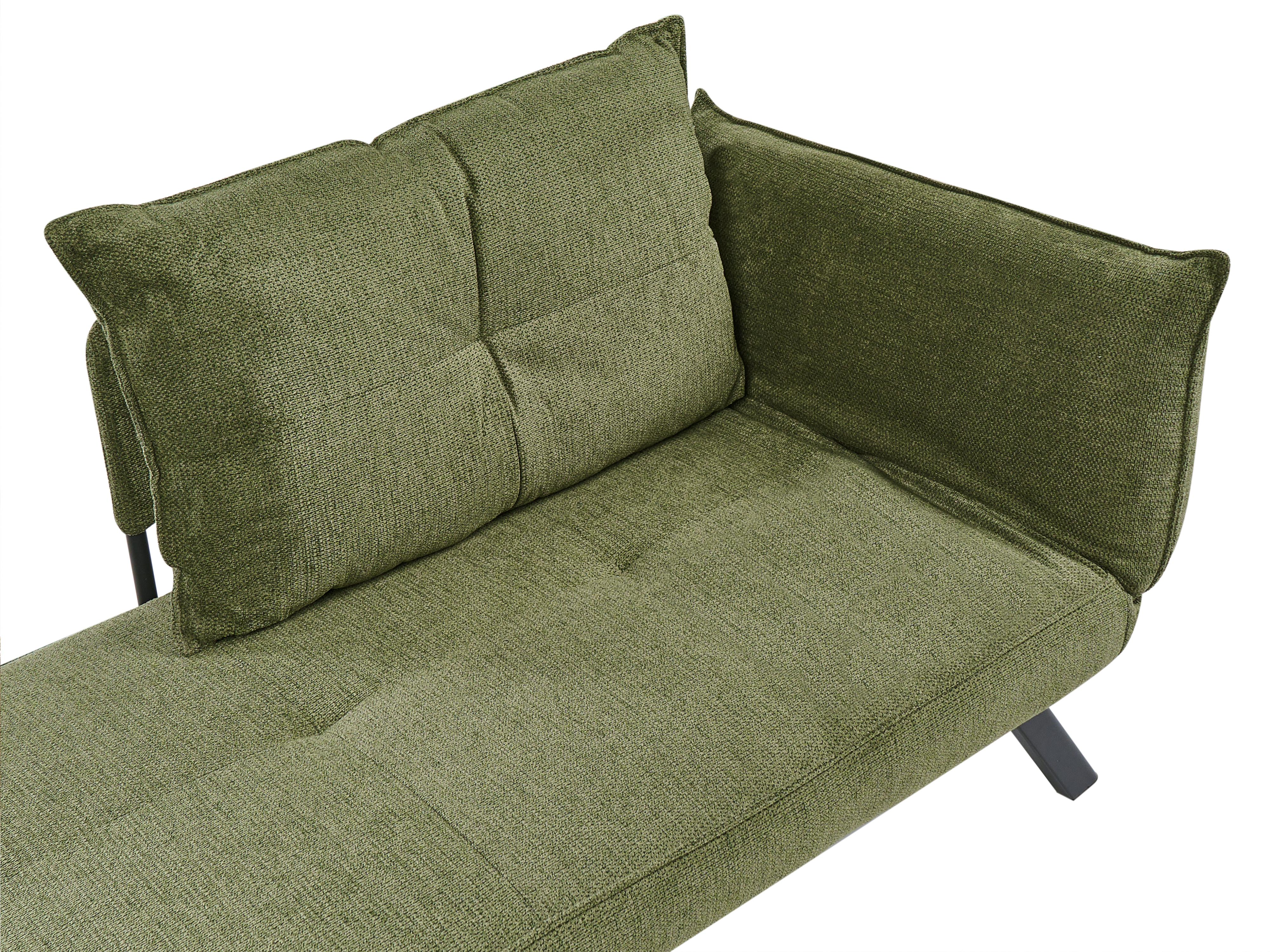 Rechtszijdige chaise longue ROCAMADOUR Stof Groen