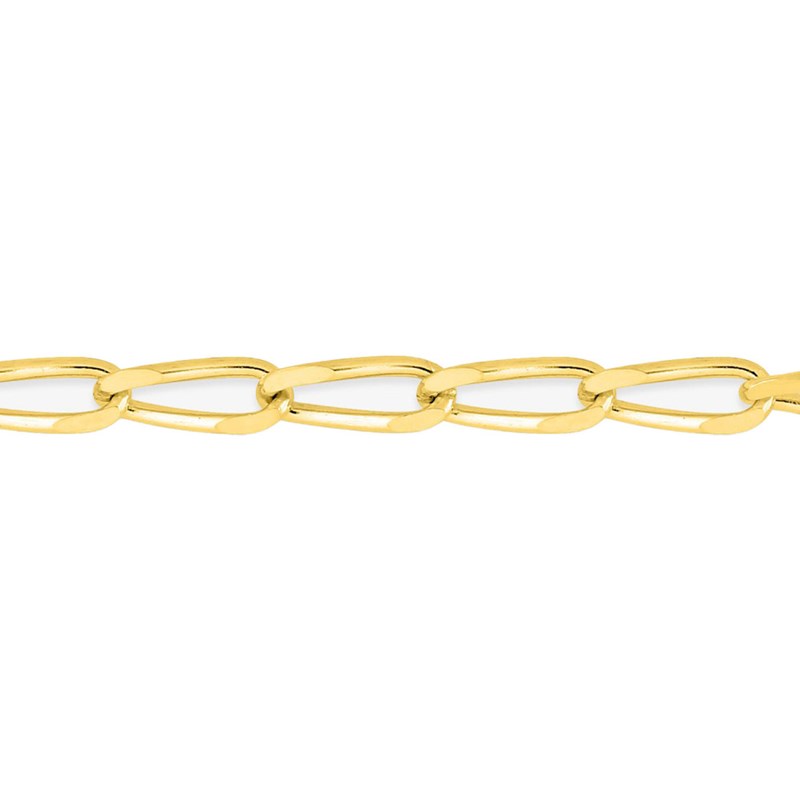 Bracelet Mixte 18 cm  - Cheval - Or 18 Carats - Largeur 5 mm