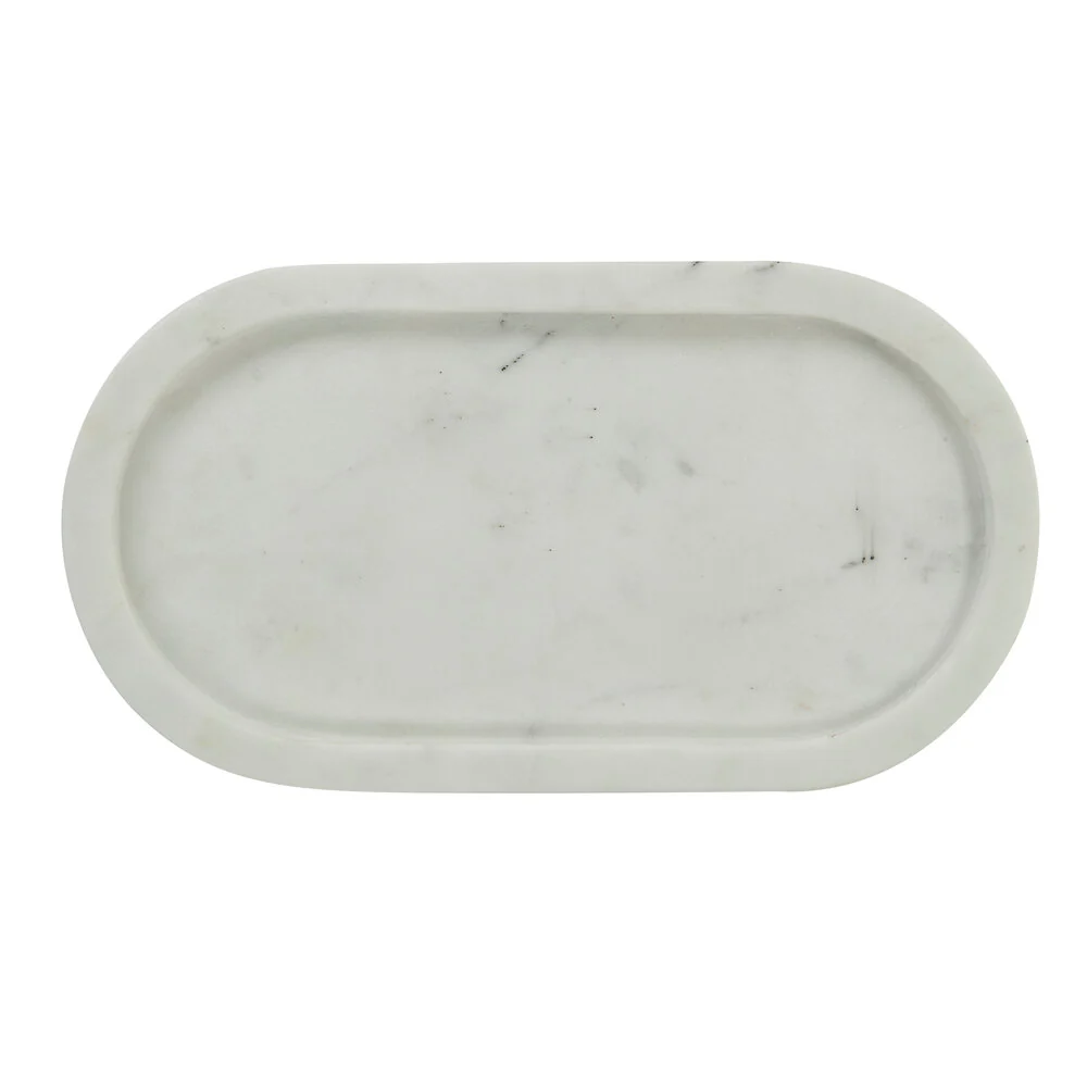 Miss Étoile  Oval marmorbakke, hvid - 28x15 cm