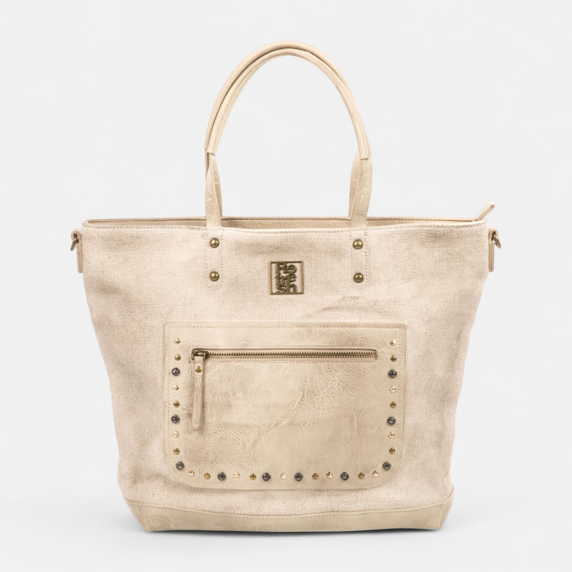 Sac de shopping beige