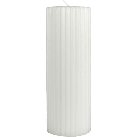 Windsor rillet bloklys 5,8x16 - Hvid