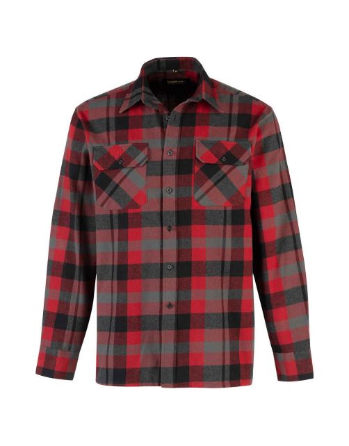 Storvik Blouse Flanel Rood&Zwart - Vrijetijdskleding