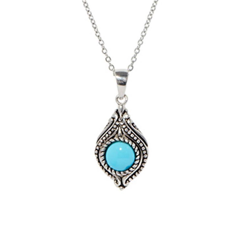 Pendentif argent massif et pierre naturelle