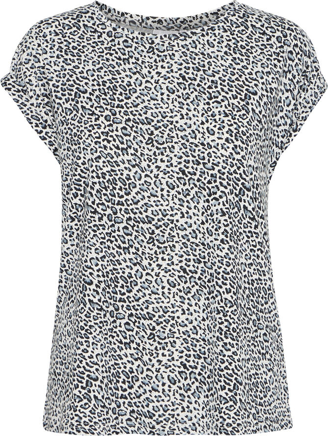 Fransa FRSEEN TEE 1 Birch-black aop