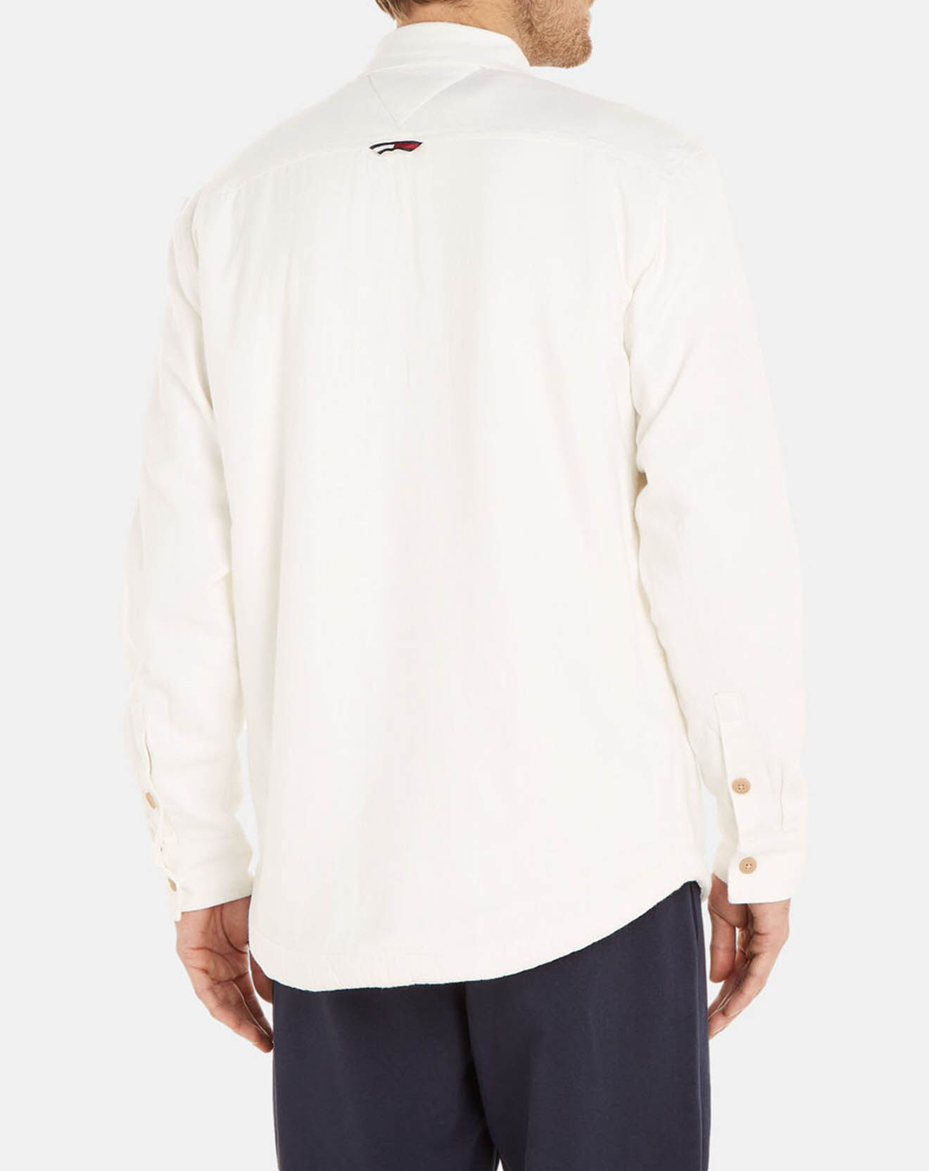 Tommy Jeans Surchemise ample 100% Coton Bio Lined écrue