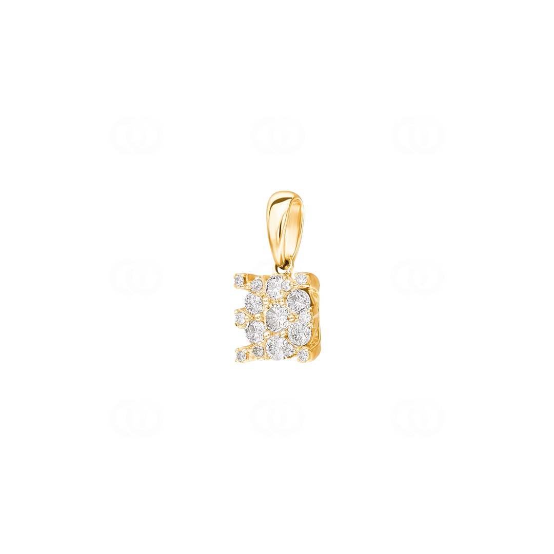 Anhänger 750/18 K Gelbgold mit Diamanten 0.33 ct H/si