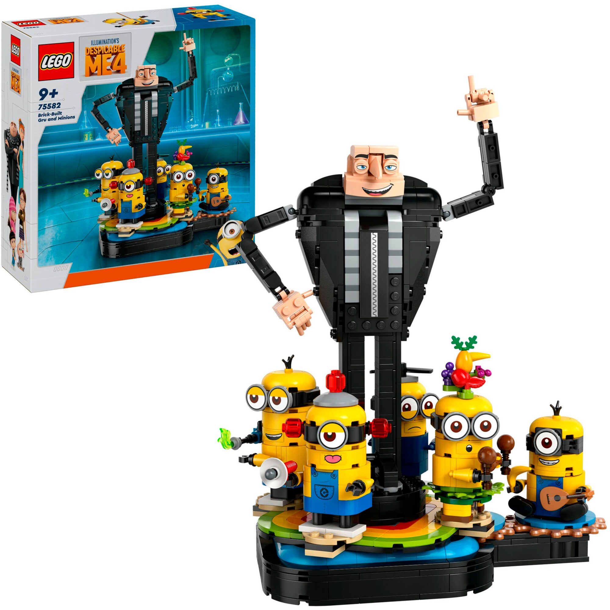 LEGO Konstruktionsspielzeug Minions Gru und die Minions aus LEGO Steinen