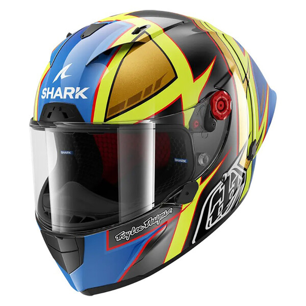Shark - Casque Race-R Pro GP 06 Replica Cameron Peterson - Troy Lee Designs Bleu / Jaune / Anthracite