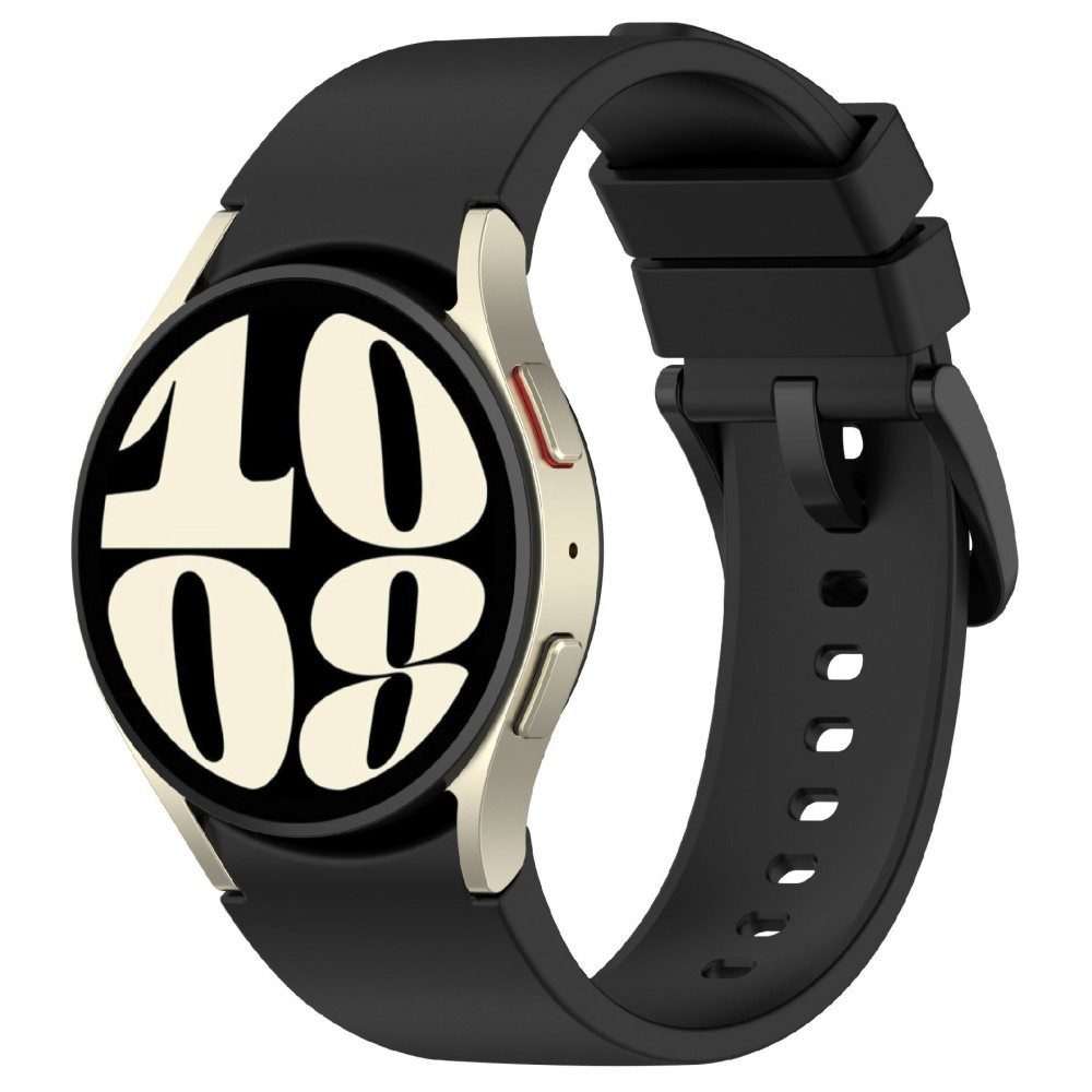 Samsung Galaxy Watch Active Silikon Sport Armband mit monochrom Schnalle (Gelenkumfang: 145-225 mm) - Schwarz