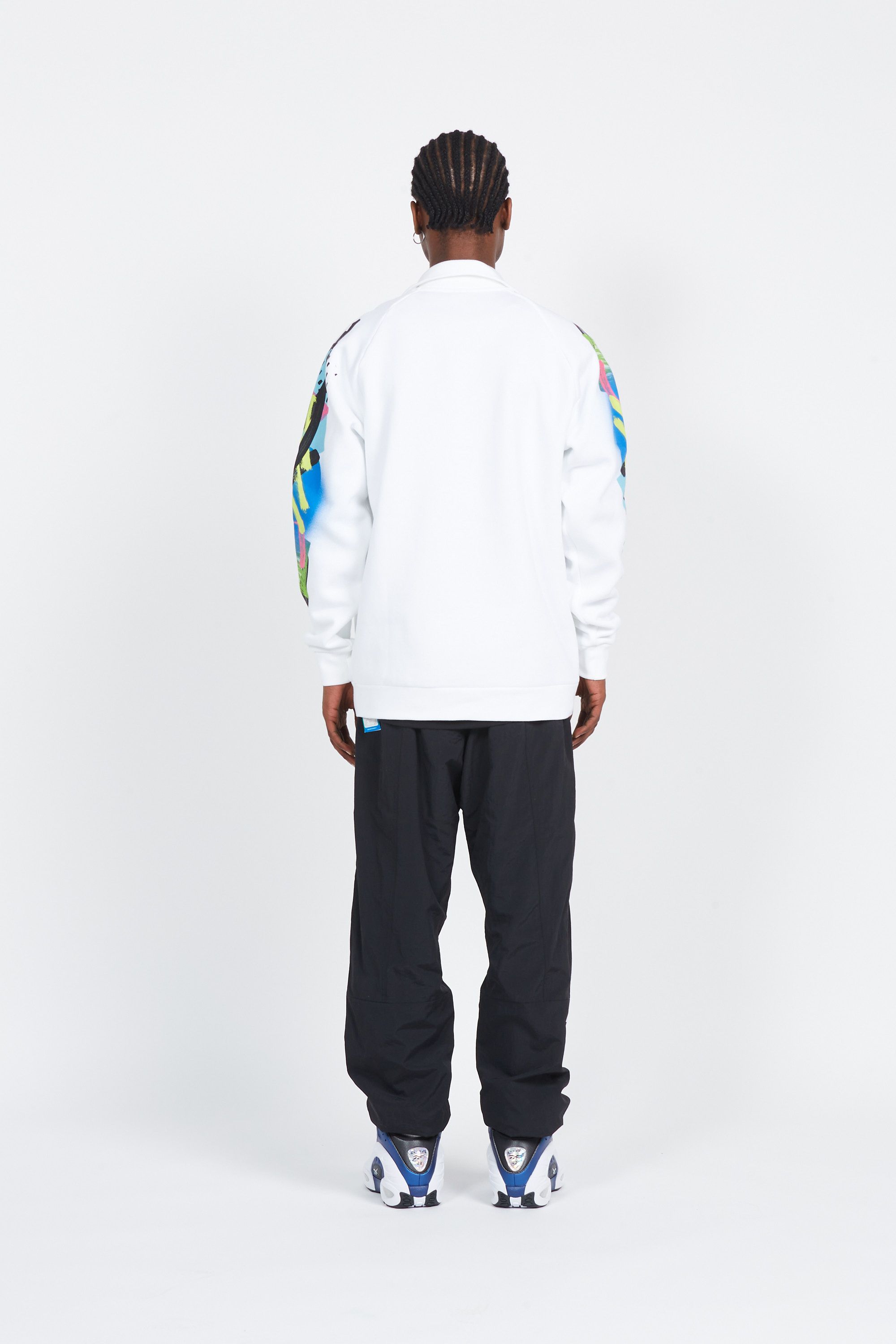 ADIDAS sweatshirt zippé RETRO Bleu