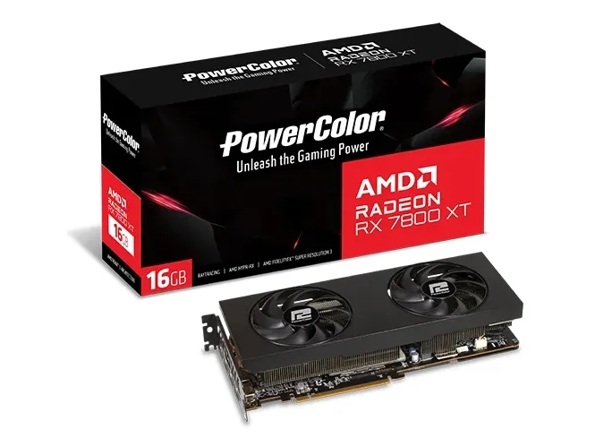 PowerColor RX 7800 XT - Grafikkort - Radeon RX 7800 XT - 16 GB GDDR6 - PCIe 4.0 - HDMI, 3 x DisplayPort