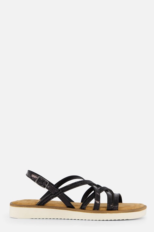 Tamaris Sandalen zwart Leer