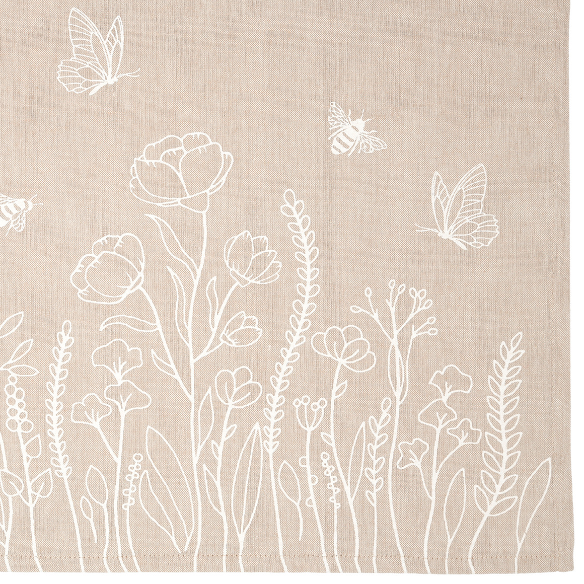 My Home Tischläufer mit Bordüren-Print beige