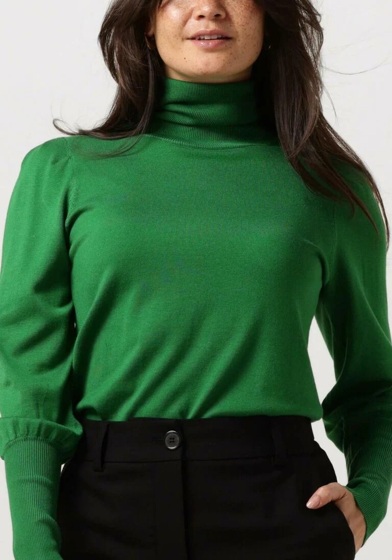 NOTRE-V groene notre-v coltrui basic knit blouse
