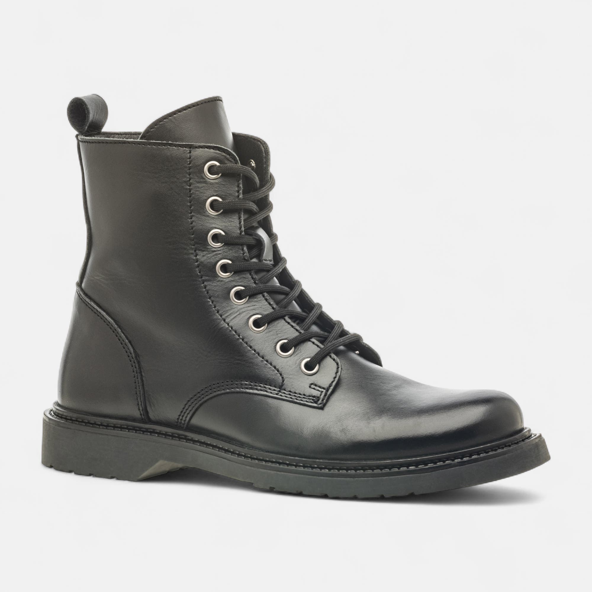 Boots Homme en cuir noir