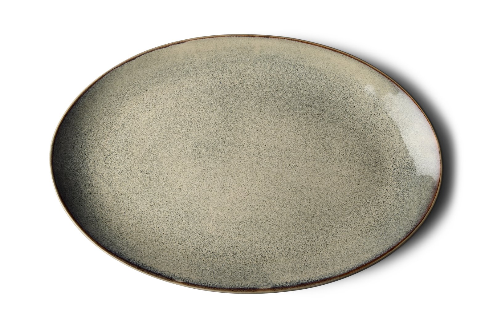 Stengods serveringsfat Beige 23x35 cm