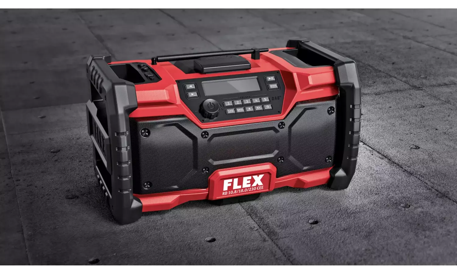 Flex RD 10.8/18.0/230 Li-ion Accu bouwplaats radio - digitaal - body - 10.8/18V