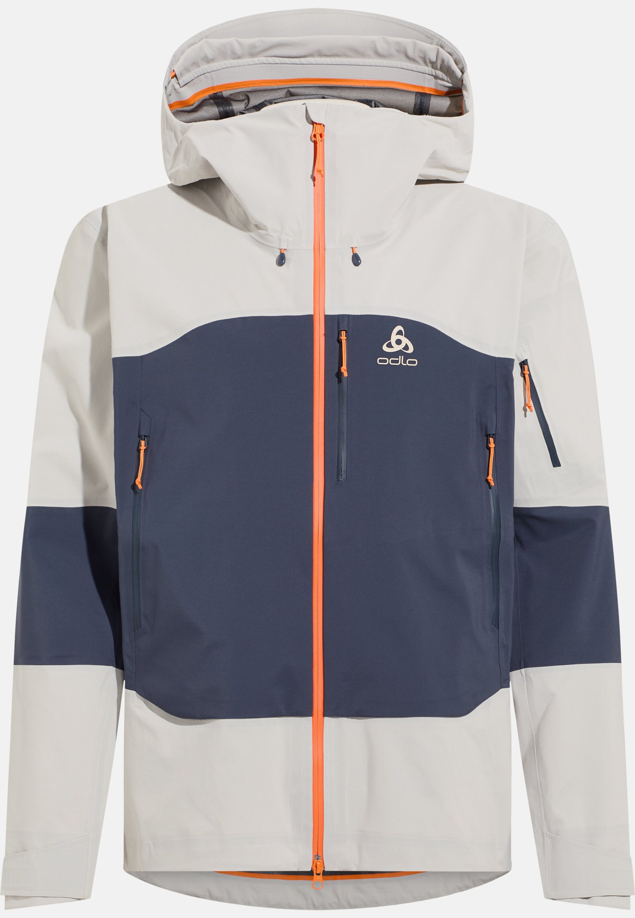 X-Alp 3L Hardshell Ski-Jacke in silver cloud - india ink