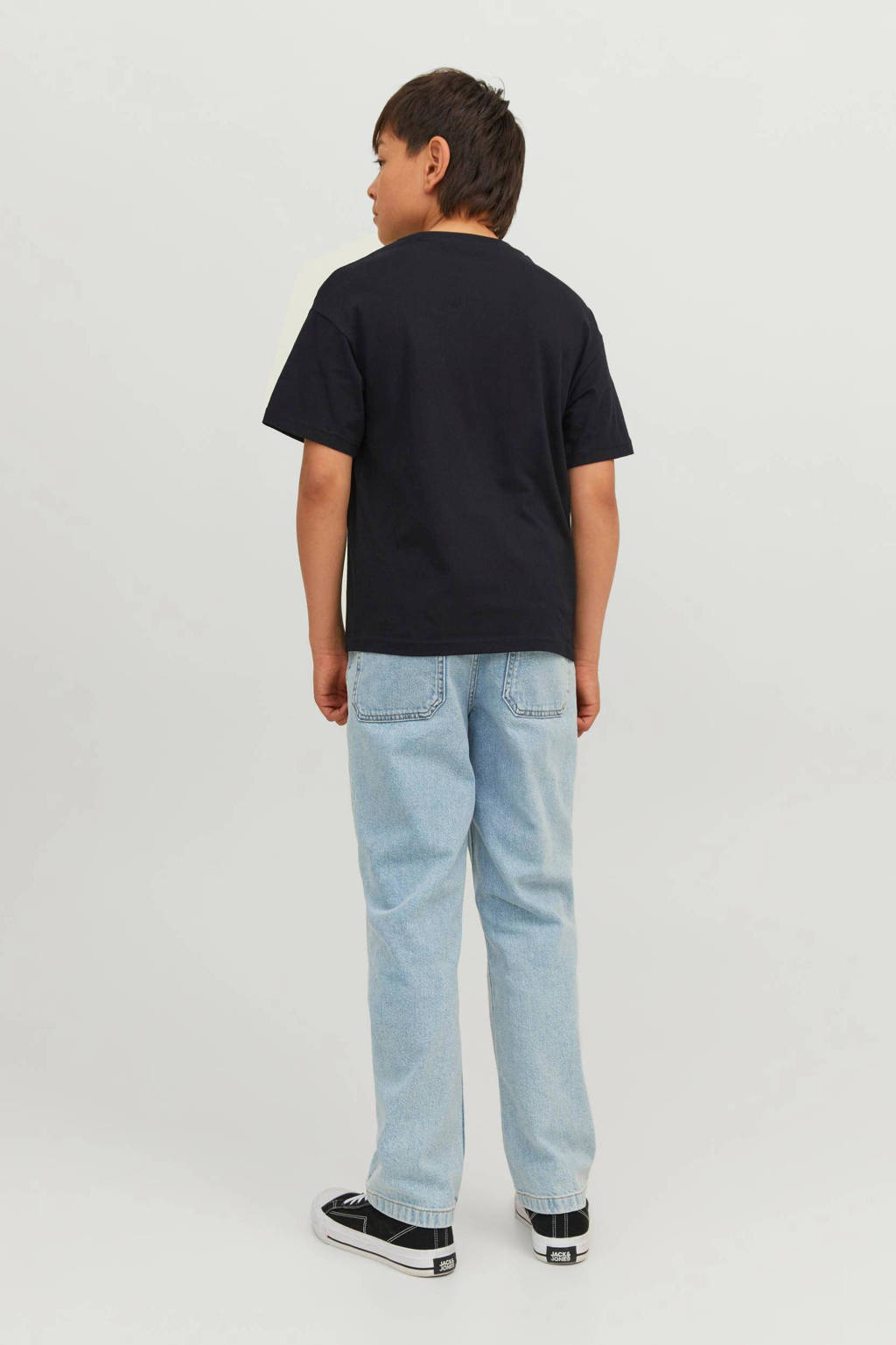 JACK & JONES T-shirt JJESTAR met logo zwart