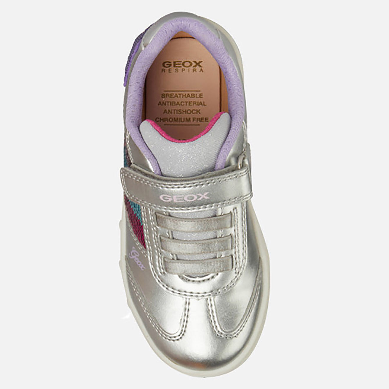 Geox Baskets Skylin argenté/multicolore
