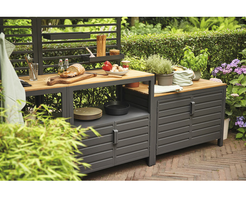 Buitenkeuken hoekmeubel Sierra Siena Garden, 56x56x141 cm antraciet