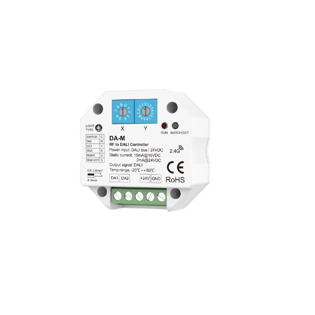 Ledkia Convertisseur RF à DALI compatible Télécommande, Tuya Wifi, Hue - Blanc