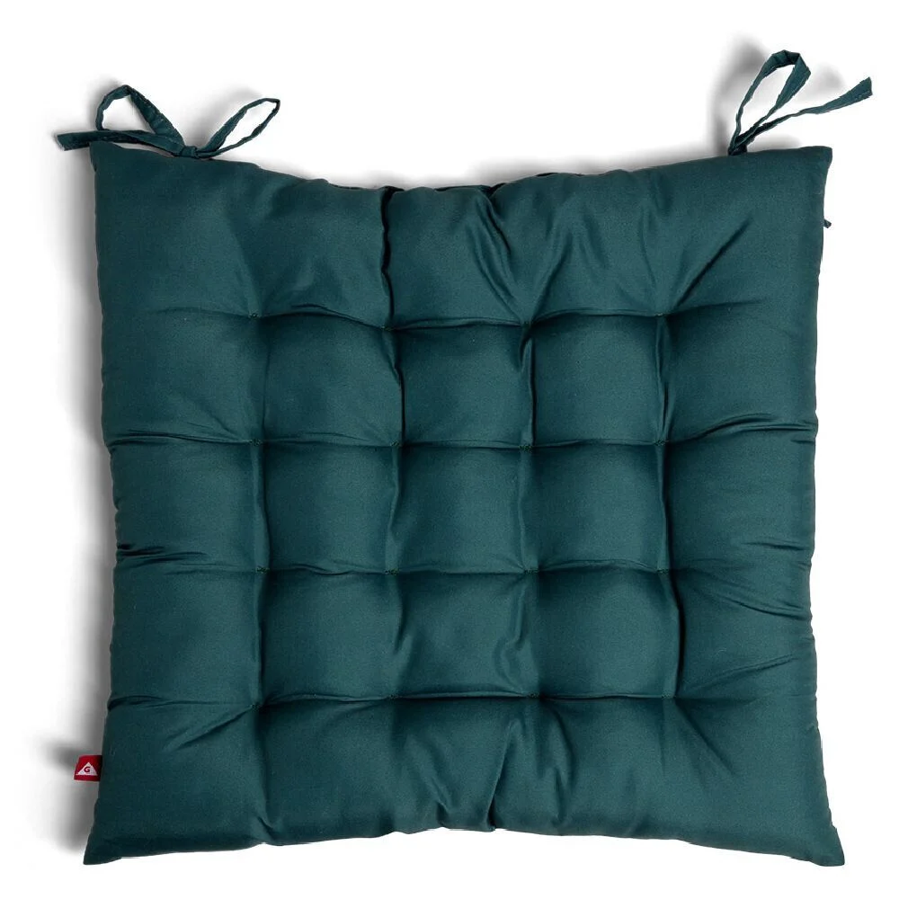 Galette de chaisse carrée vert sapin uni 40x40cm