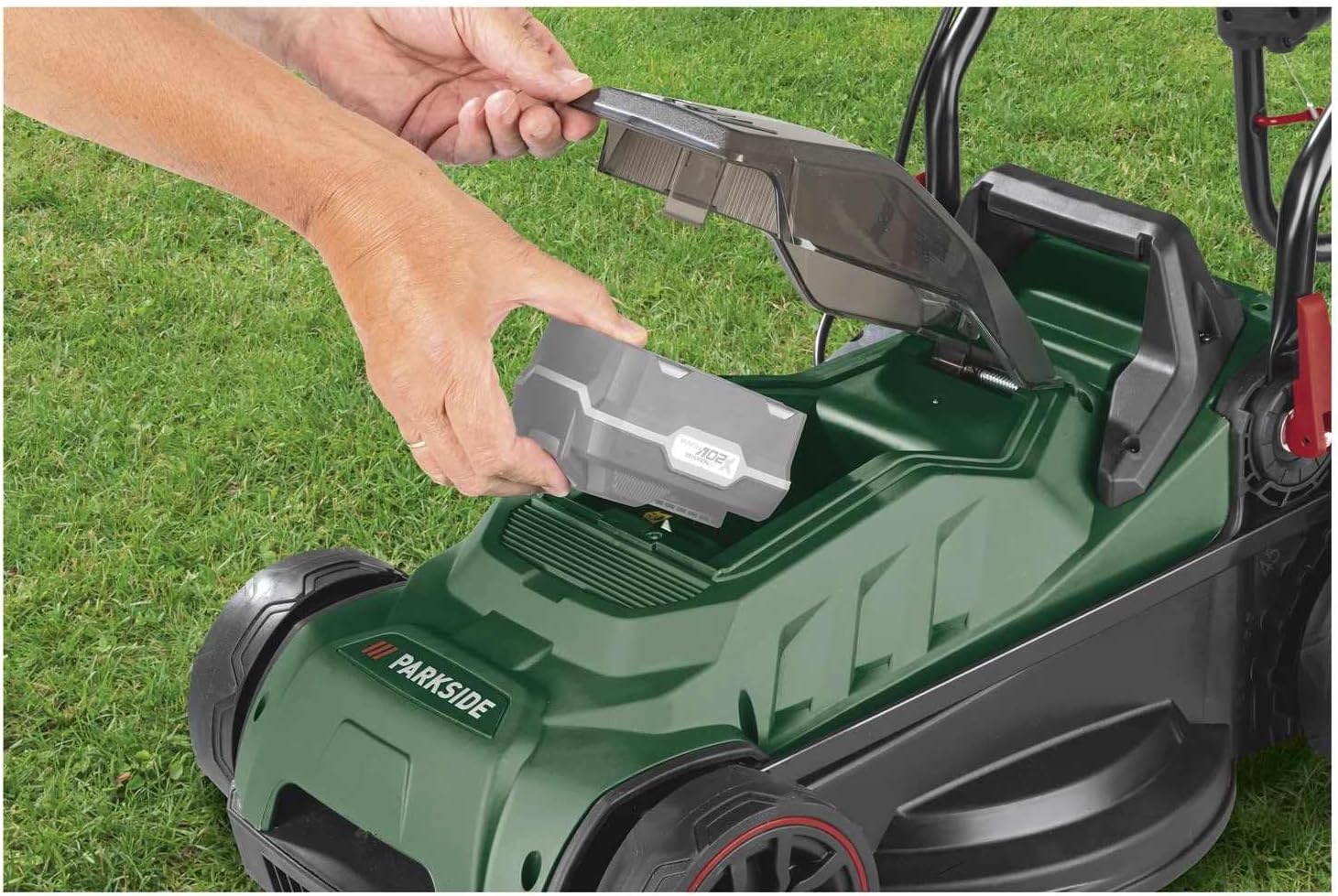 PARKSIDE Akku Rasenmäher PRMA 20-Li 20V ohne Akku und Ladegerät kompatibel mit Allen X20V Team und Performance Geräten und Akkus