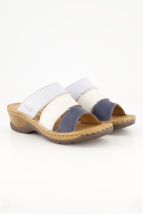Leder-Clogs, Josef Seibel, dreifarbig, Weite H