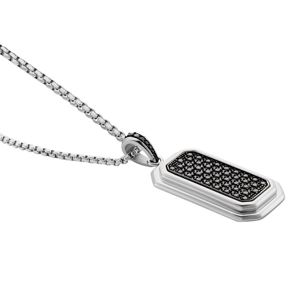 Collier Acier Blanc Sullivan Oxydes De Zirconium