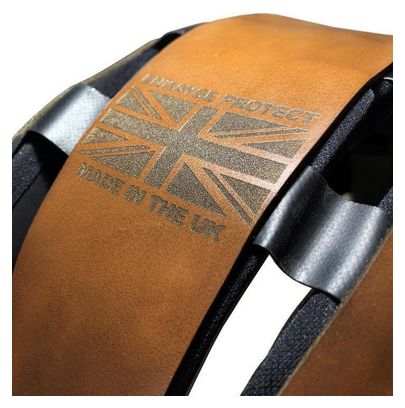 Casque vélo multi-impact Hedkayse - Cuir marron Havane - HEDKAYSE