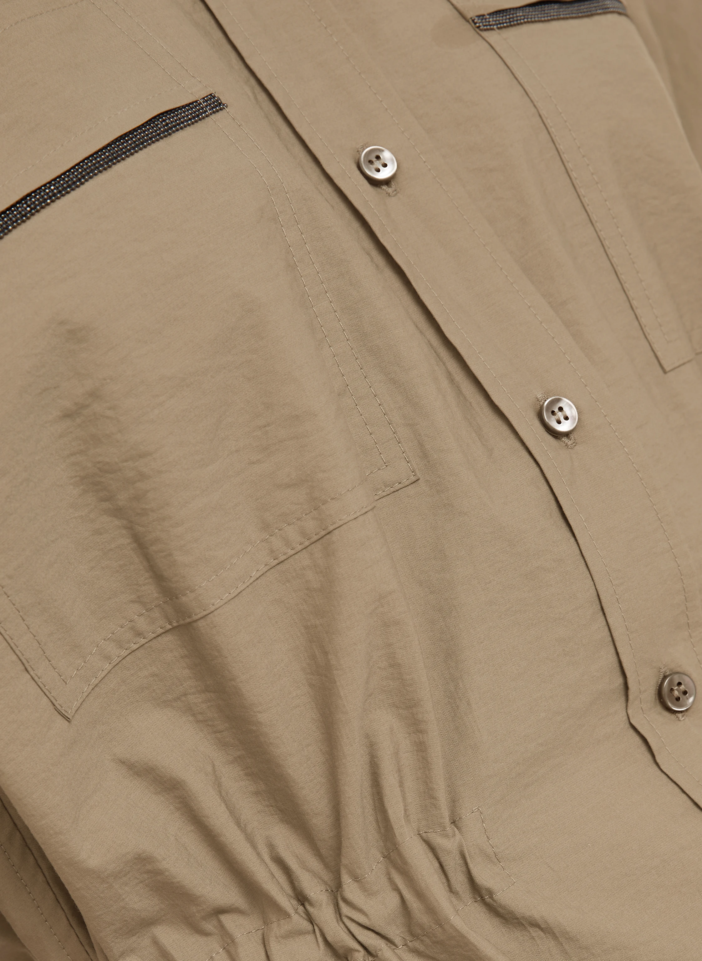 BRUNELLO CUCINELLI Hemdblusenkleid mit Schmucksteinen