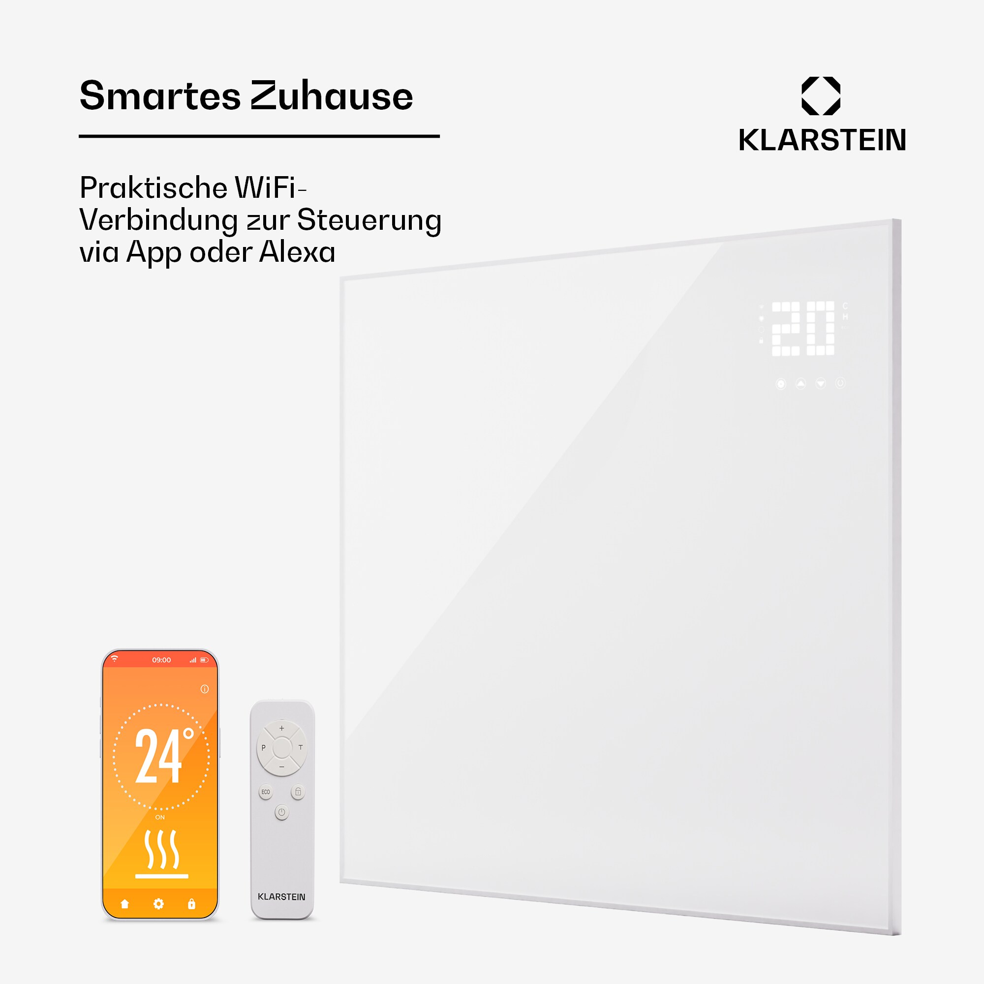 Wonderwall Smart Bornholm Infrarotheizung 125x100cm App 1200W