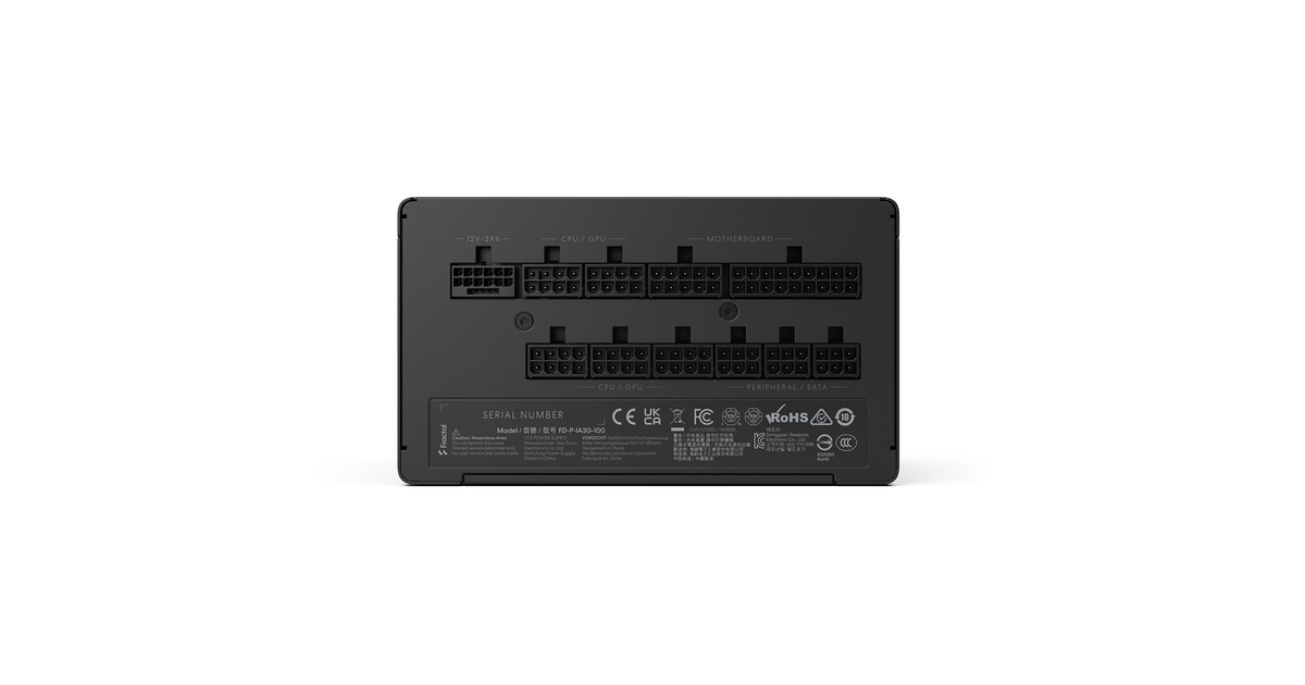 Fractal DesignION Gold 3 modulaire 1000 watt voeding   (Zwart, 1x 12V-2x6, 3x PCIe)