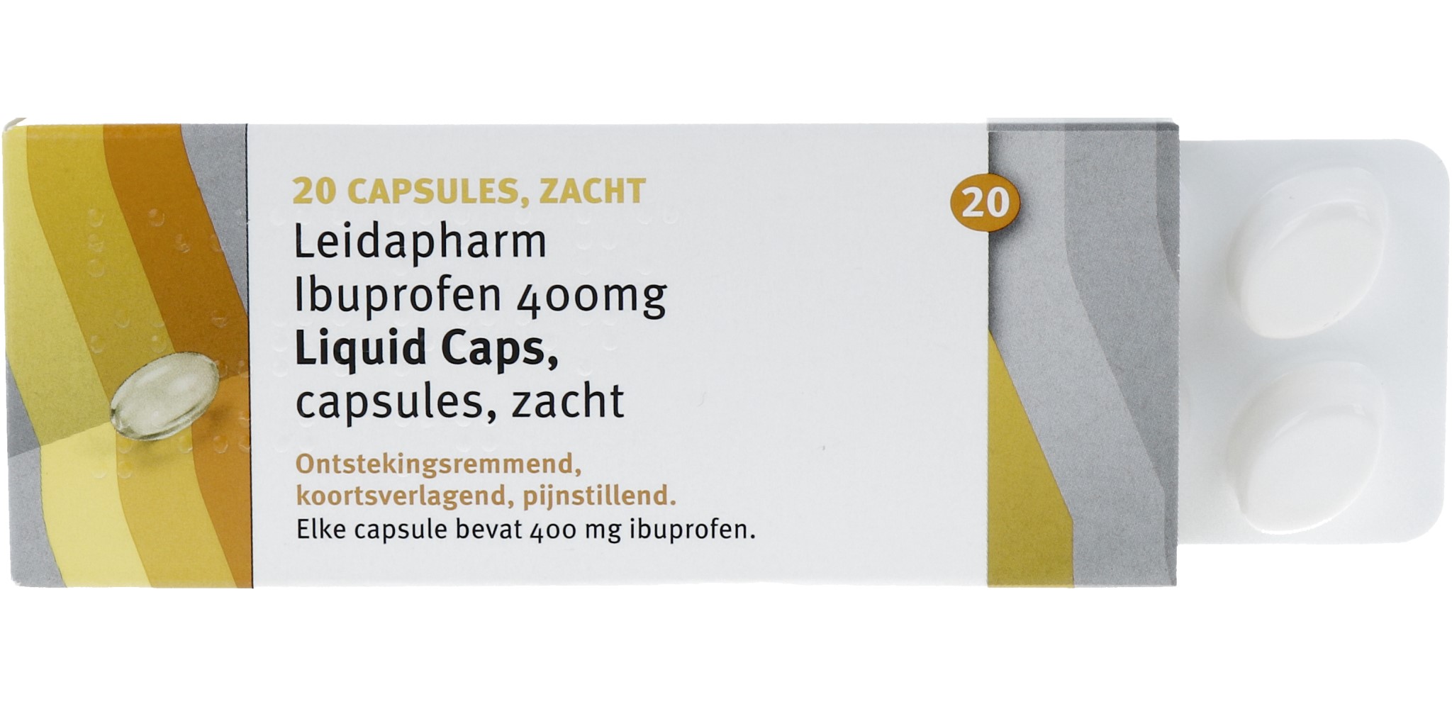 Leidapharm Ibuprofen 400mg Liquid (20 capsules)