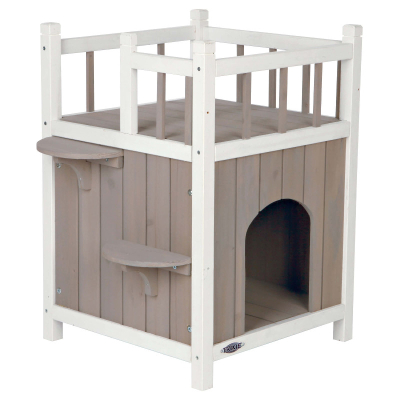 Trixie Cat´s Home mit Balkon grau/weiss