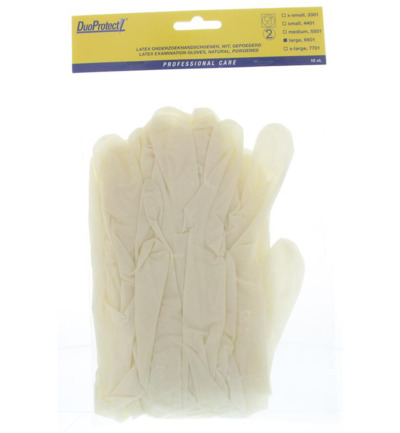 DuoProtect Handschoen latex large (10 stuks)