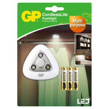GP druklamp LED inclusief 3 AAA batterijen
