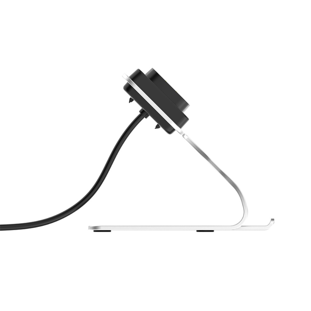 2in1 Fitbit Versa 3 / Fitbit Sense Dockingstation Halterung mit USB Ladegerät - Silber