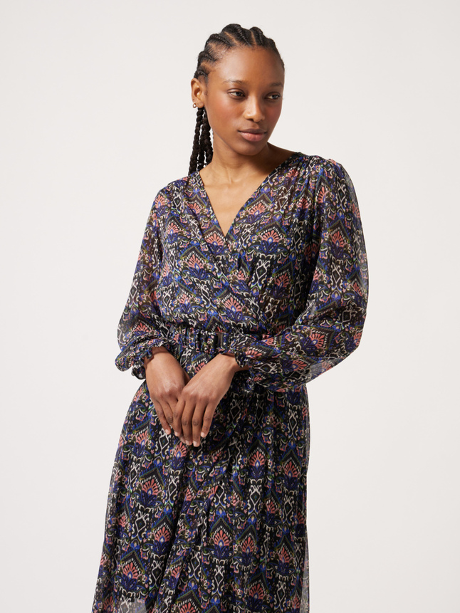 Robe midi à ceinture