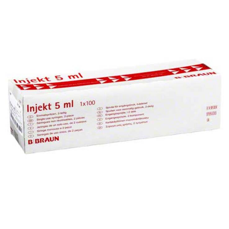 Braun Injekt Spritzen mit exz, 100X5 ml