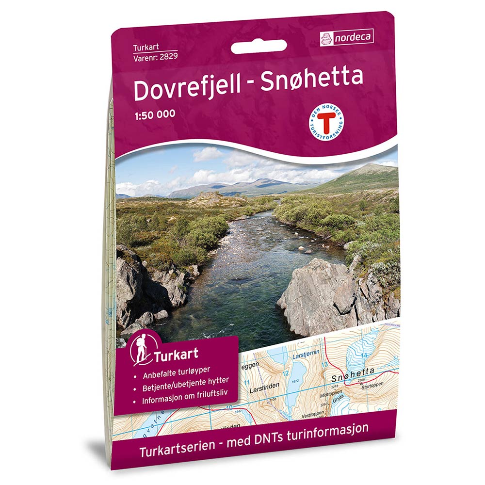 Turkart, Dovrefjell - Snøhetta<br>Målestokk 1:50 000
