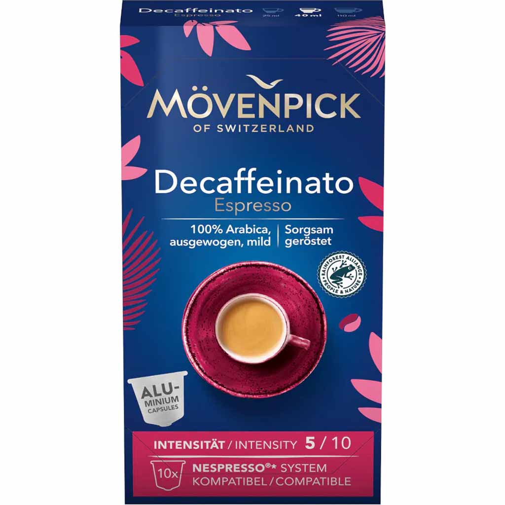Mövenpick Kapseln Nespresso Decaffeinator Espresso 10er 57g MHD:30.3.26