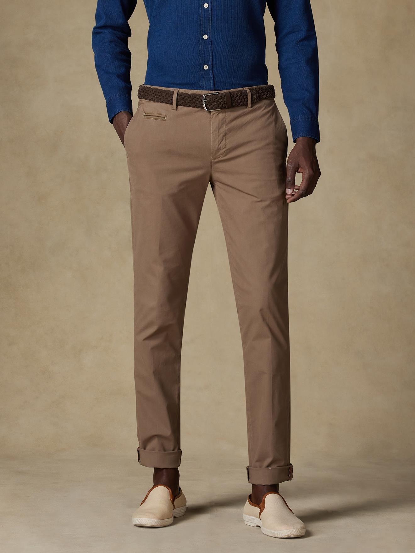 Pantalon chino taupe