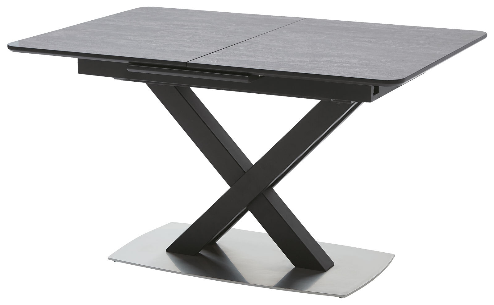 Tisch Hugo Schwarz/Dunkelgrau 130(170)x76x90 cm