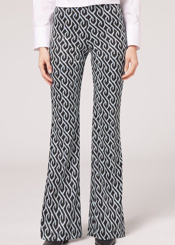 Leggings geométricas flare