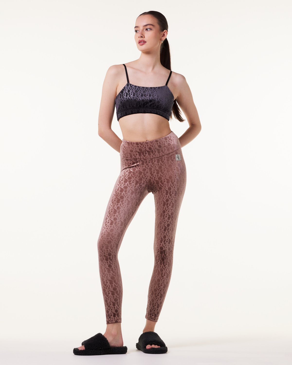 Bumpro Logomania Velour Tights Red Mustang