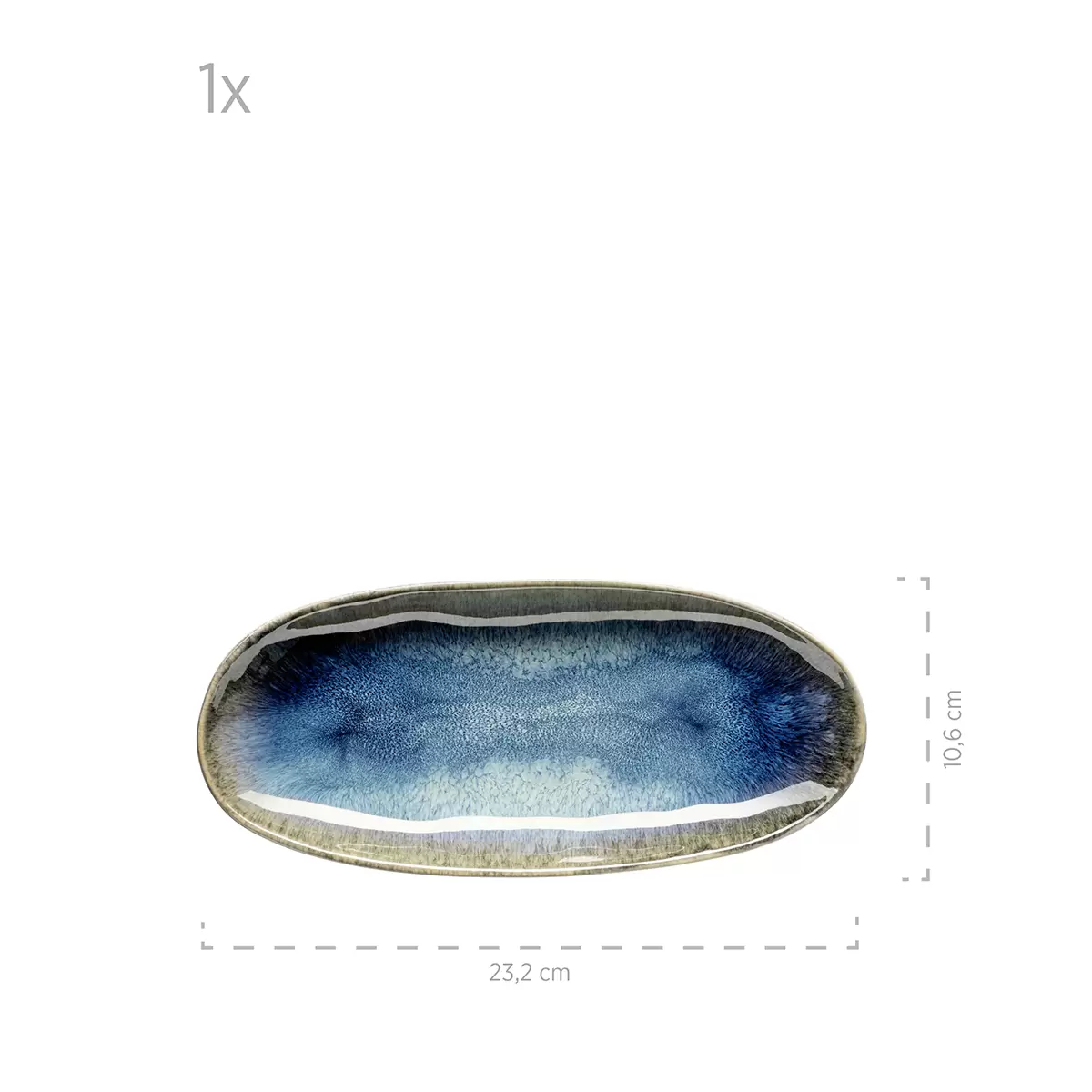 Servierplatten-Set 3tlg. FROZEN Blau