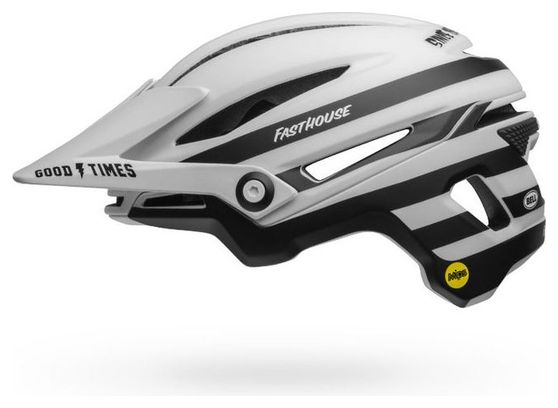 Casque Bell Sixer Mips Fasthouse Blanc Noir Mat